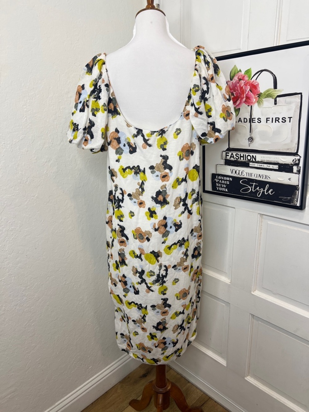 MM Lafleur Gali Dress in Meadow Print Linen Size S - Picture 6 of 13